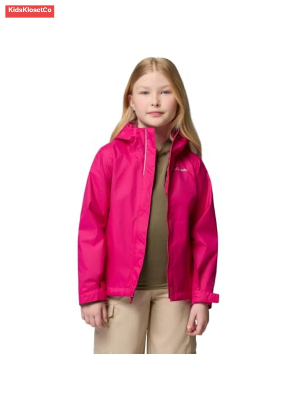 Kids Waterproof Rain Jacket, Fully Seam-Sealed, Adjustable Hood, Zippered - Picture 4 of 5